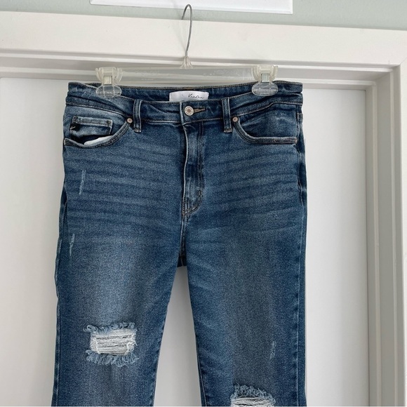 Kancan High Rise Distressed Shark Bite Hem Skinny Jeans Size 29 - Picture 3 of 7